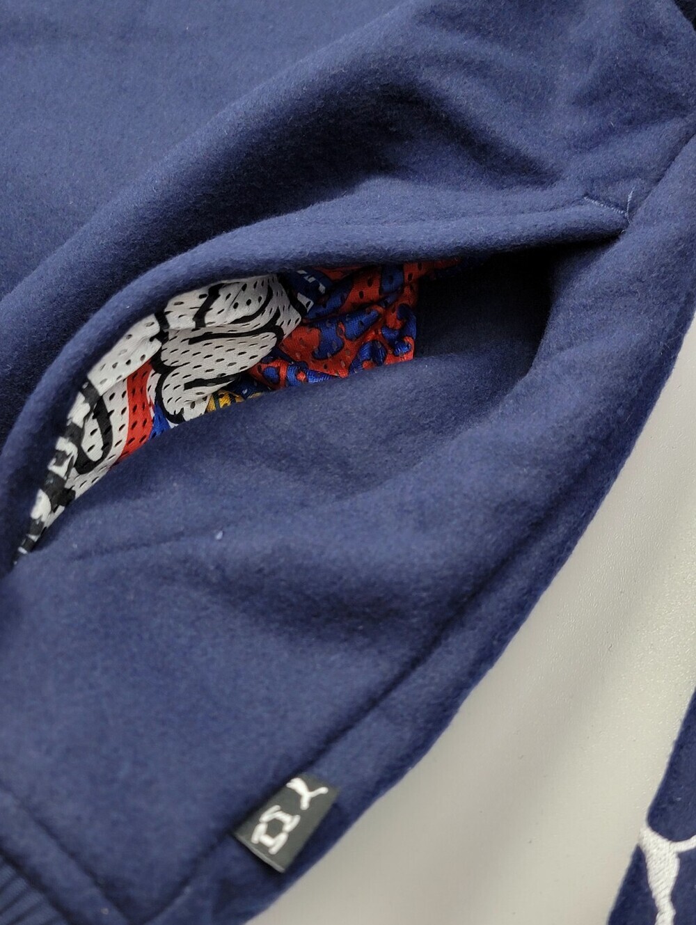 PUMA Sticker Pack Basketball Varsity Jacket Men's Size XXL Navy Blue $200 NEW - Picture 8 of 12